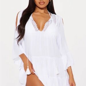 Elegant White Swim Cover-Up
